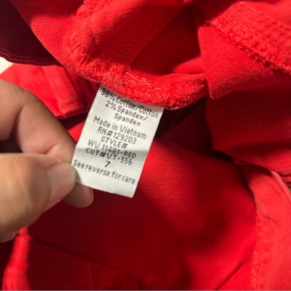 Cello Womens Red Skinny Stretch Jeans Size 7 Cotton Spandex Statement EUC - Picture 8 of 9